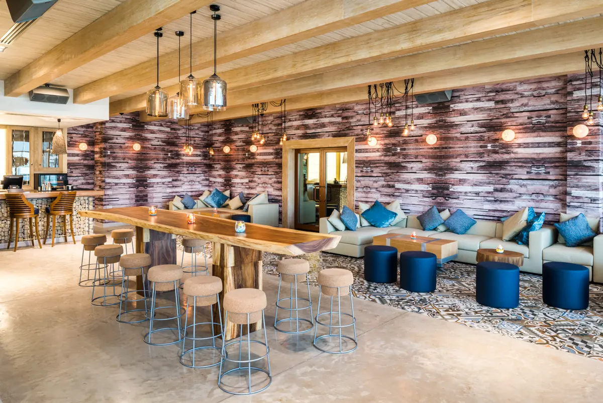Interior of Sun & Mediterranean Bar, Dubai, UAE